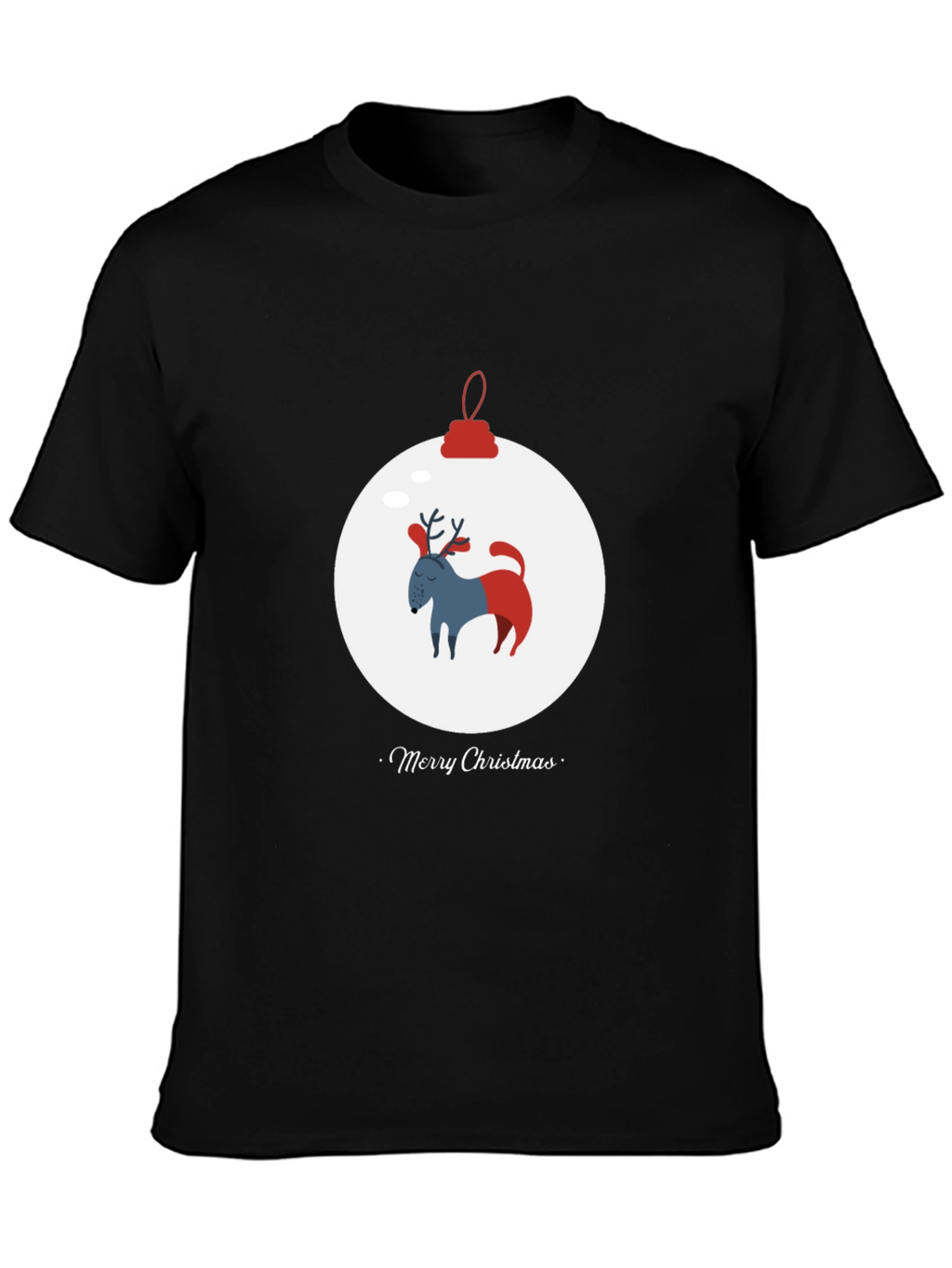 Merry Christmas Dog Ornament Tee