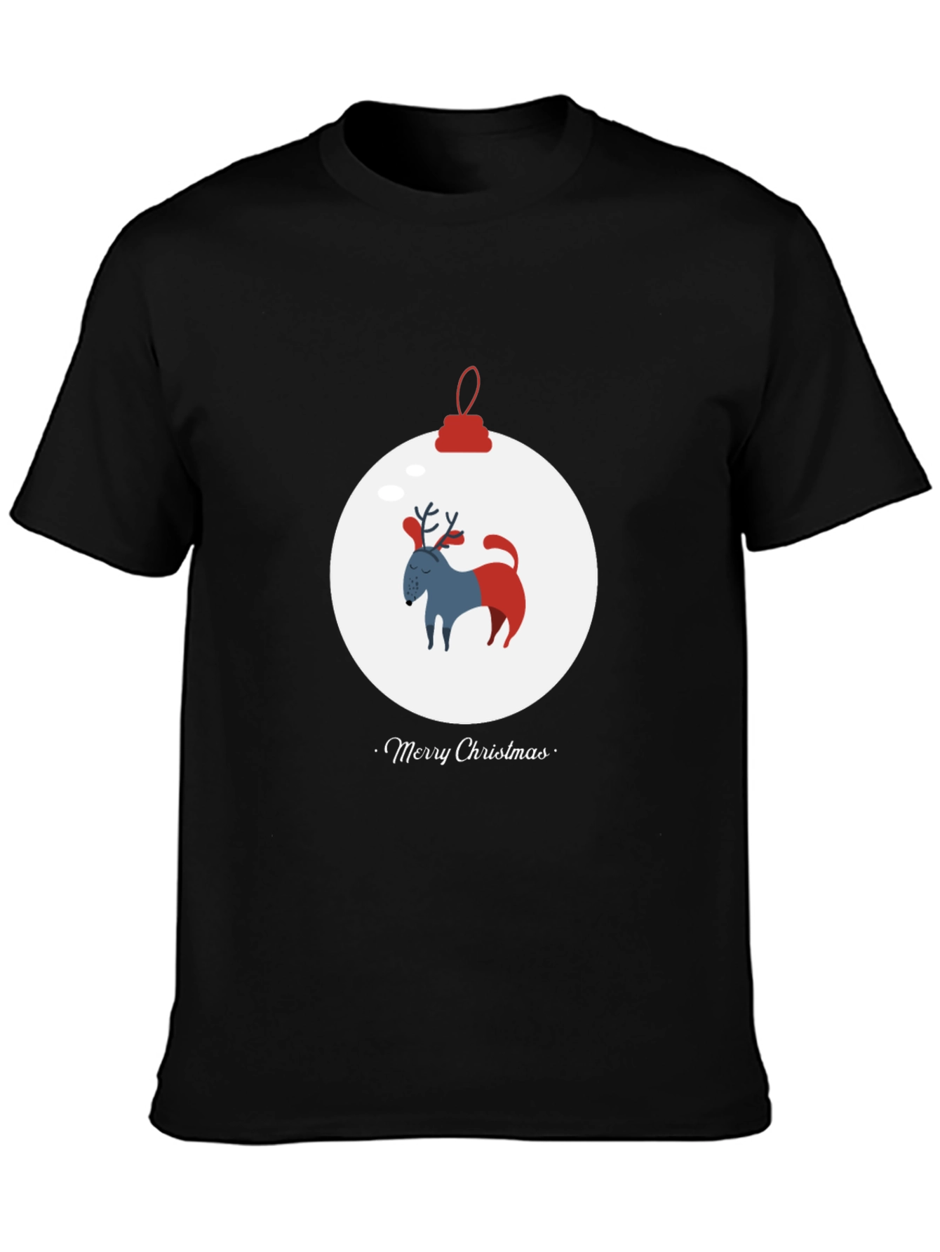 Merry Christmas Dog Ornament Tee