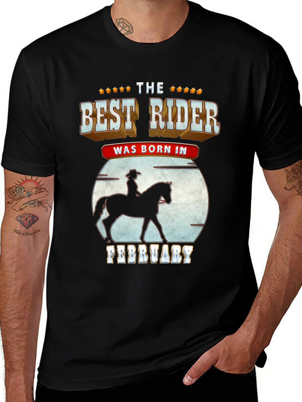 Best Rider Born In February - Graphic T-Shirt