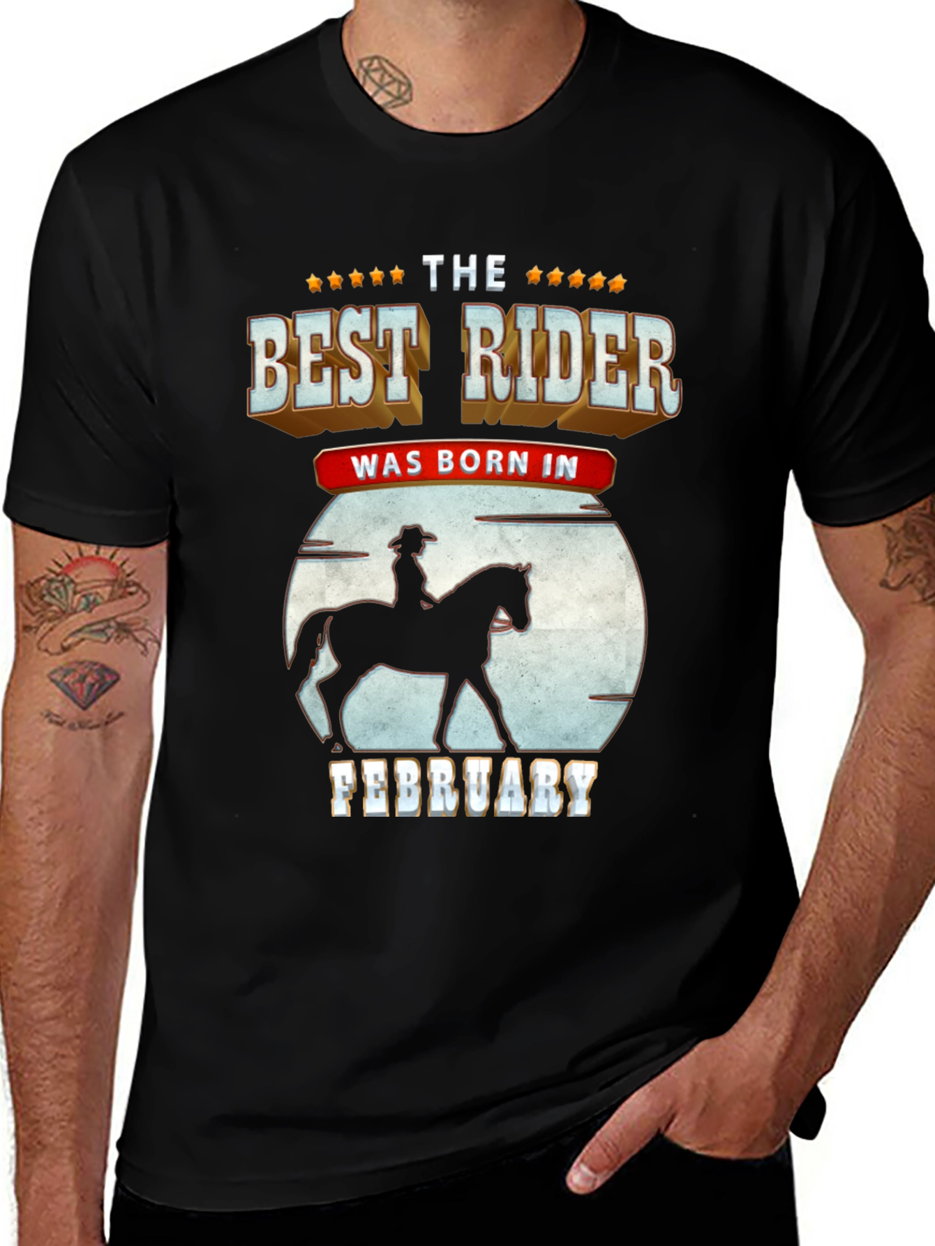 Best Rider Born In February - Graphic T-Shirt