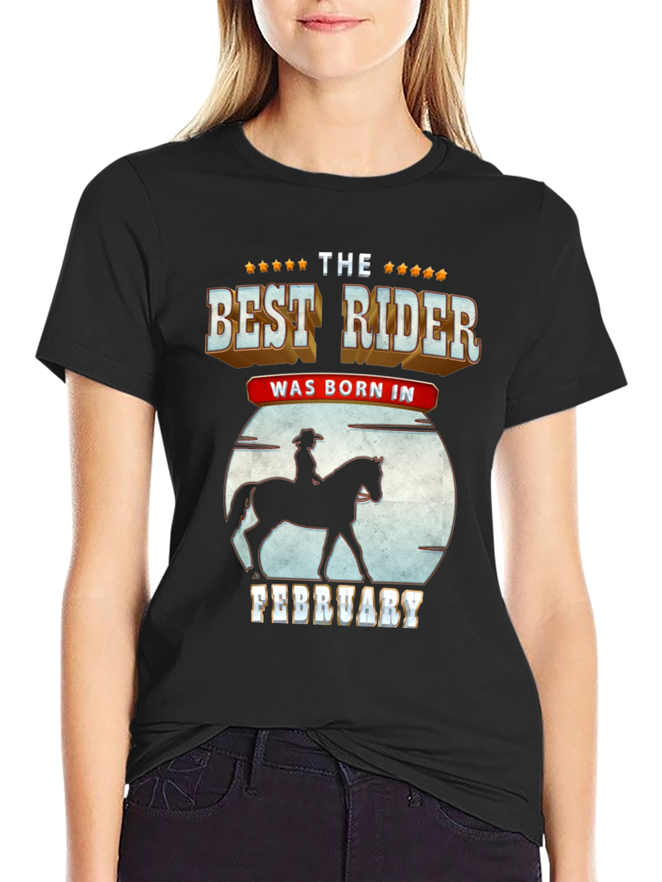 Best Rider Born In February - Graphic T-Shirt