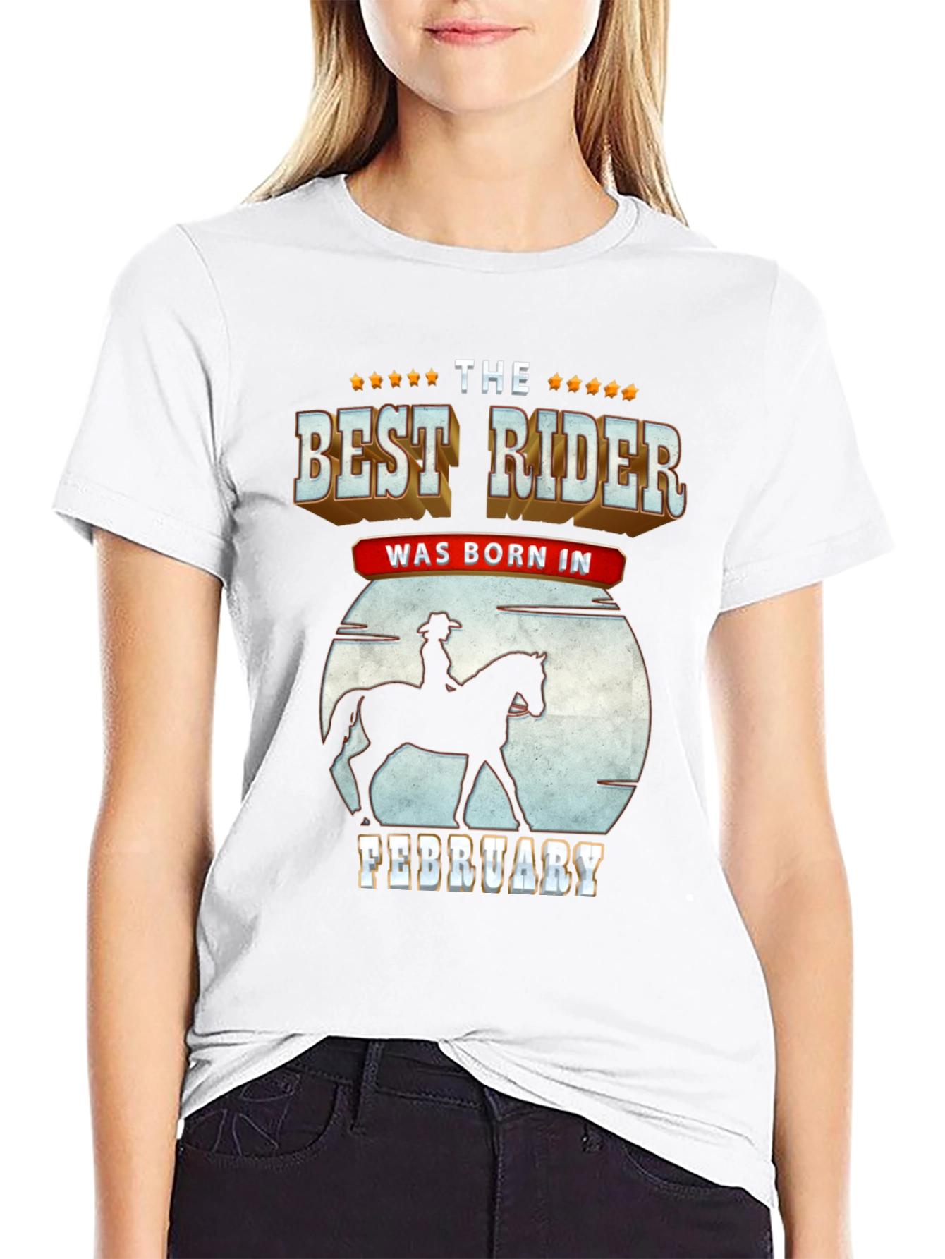 Best Rider Born In February - Graphic T-Shirt
