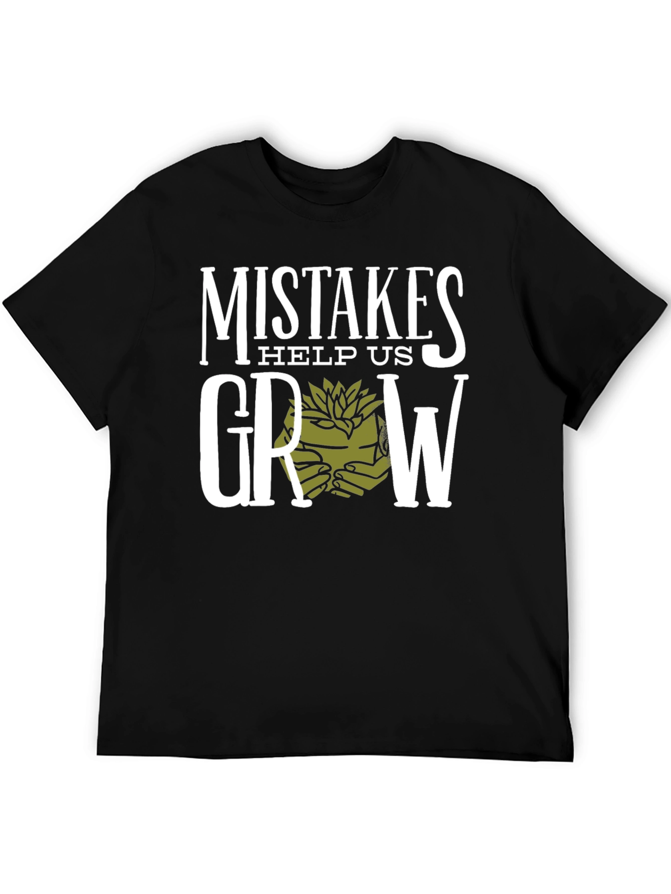 Mistakes Help Us Grow Graphic T-Shirt - Black