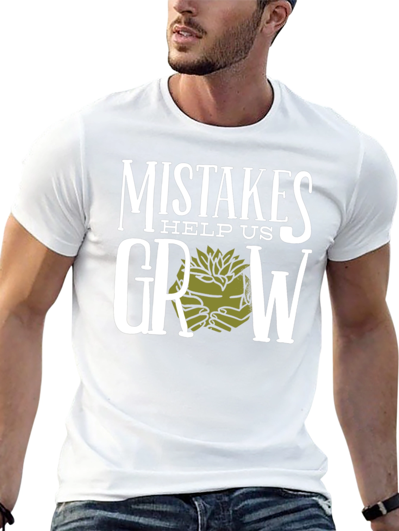Mistakes Help Us Grow Graphic T-Shirt - Black