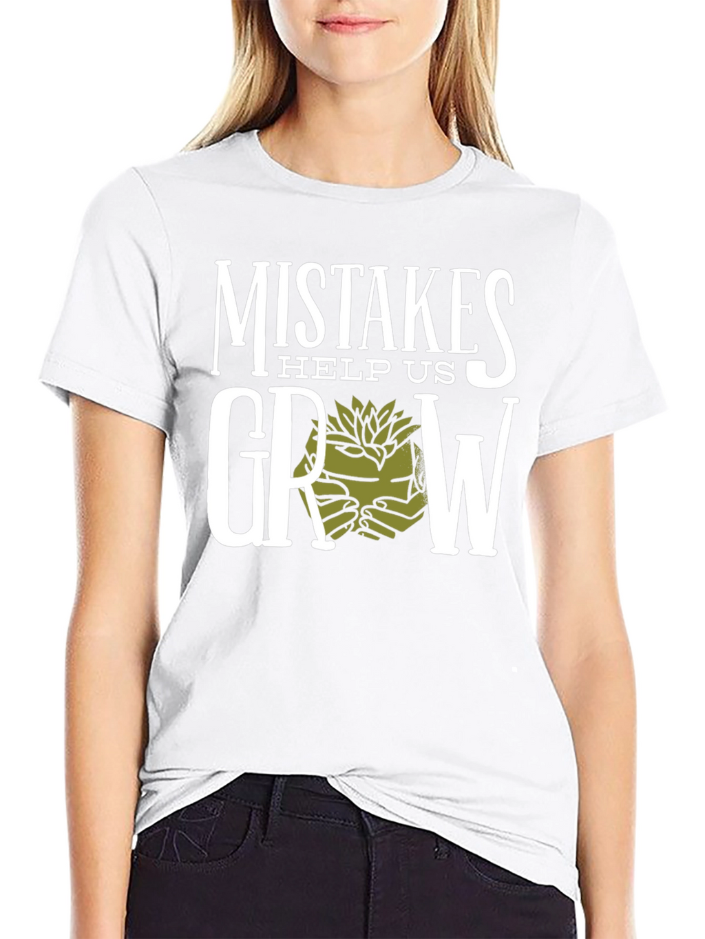 Mistakes Help Us Grow Graphic T-Shirt - Black