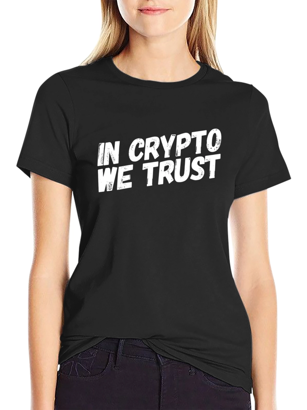 In Crypto We Trust Black Graphic Tee