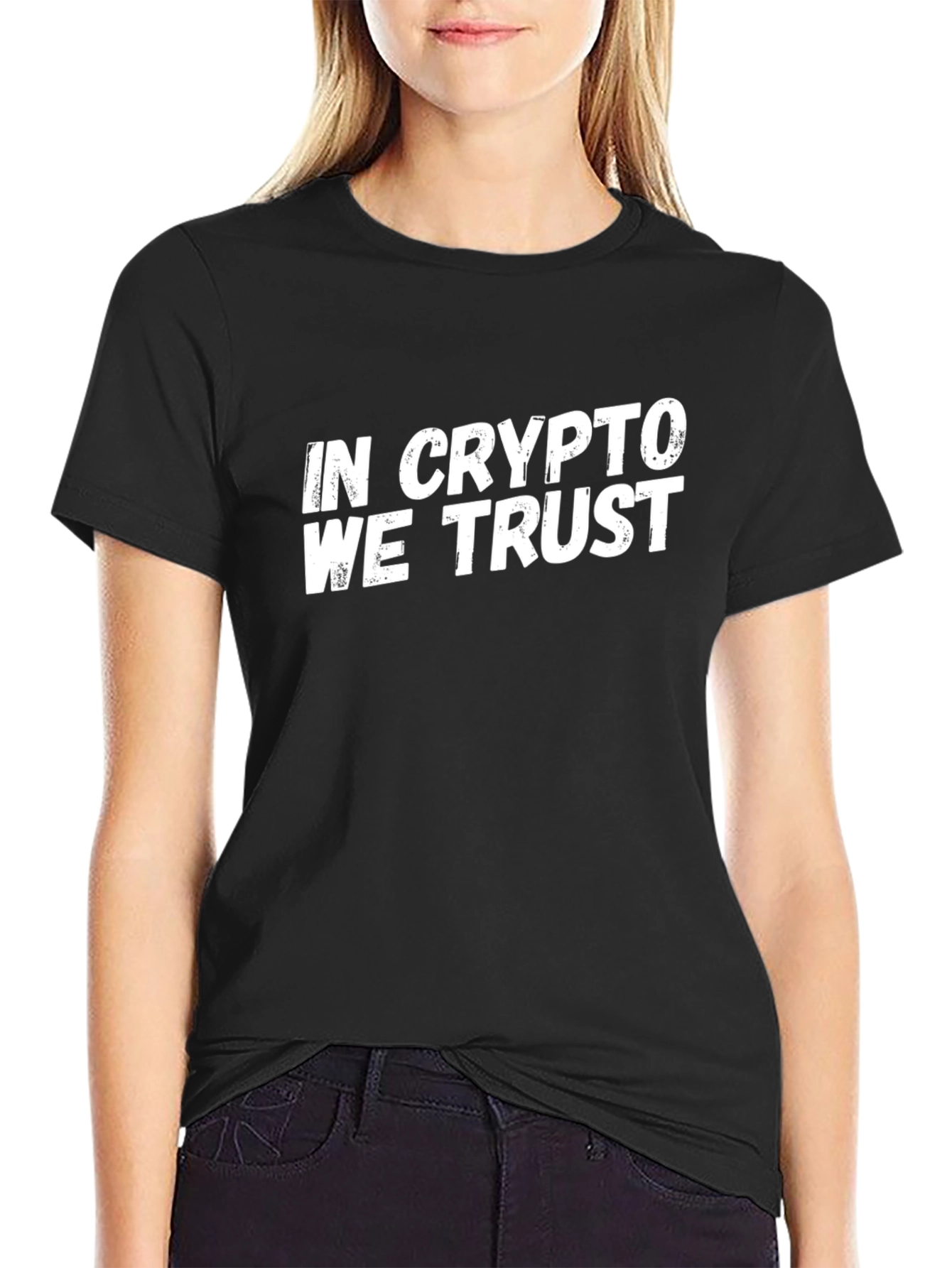 In Crypto We Trust Black Graphic Tee