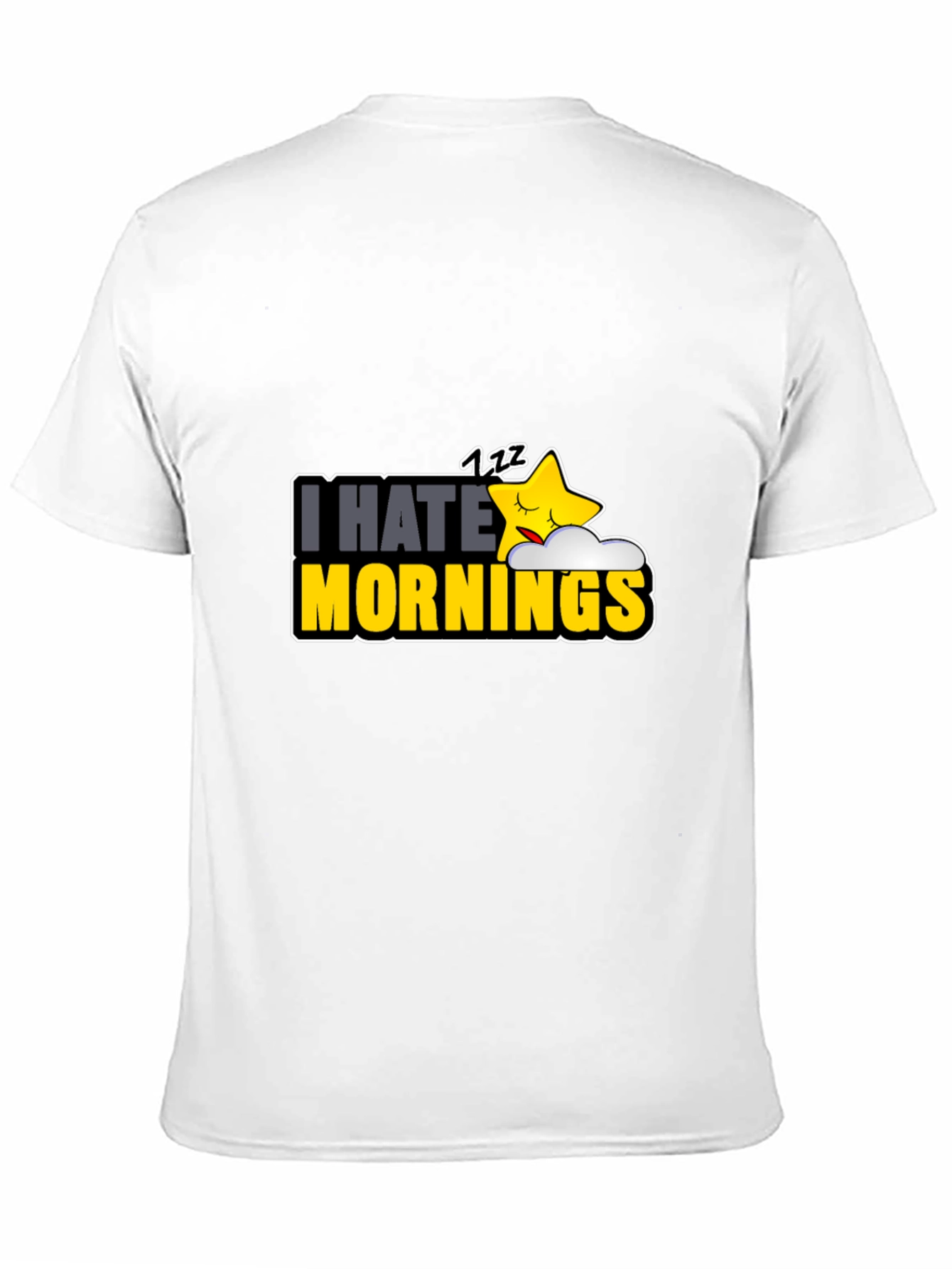 I Hate Mornings Black Graphic Tee
