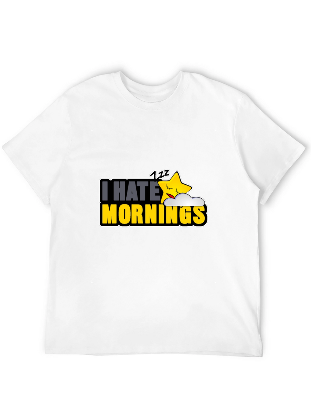 I Hate Mornings Black Graphic Tee