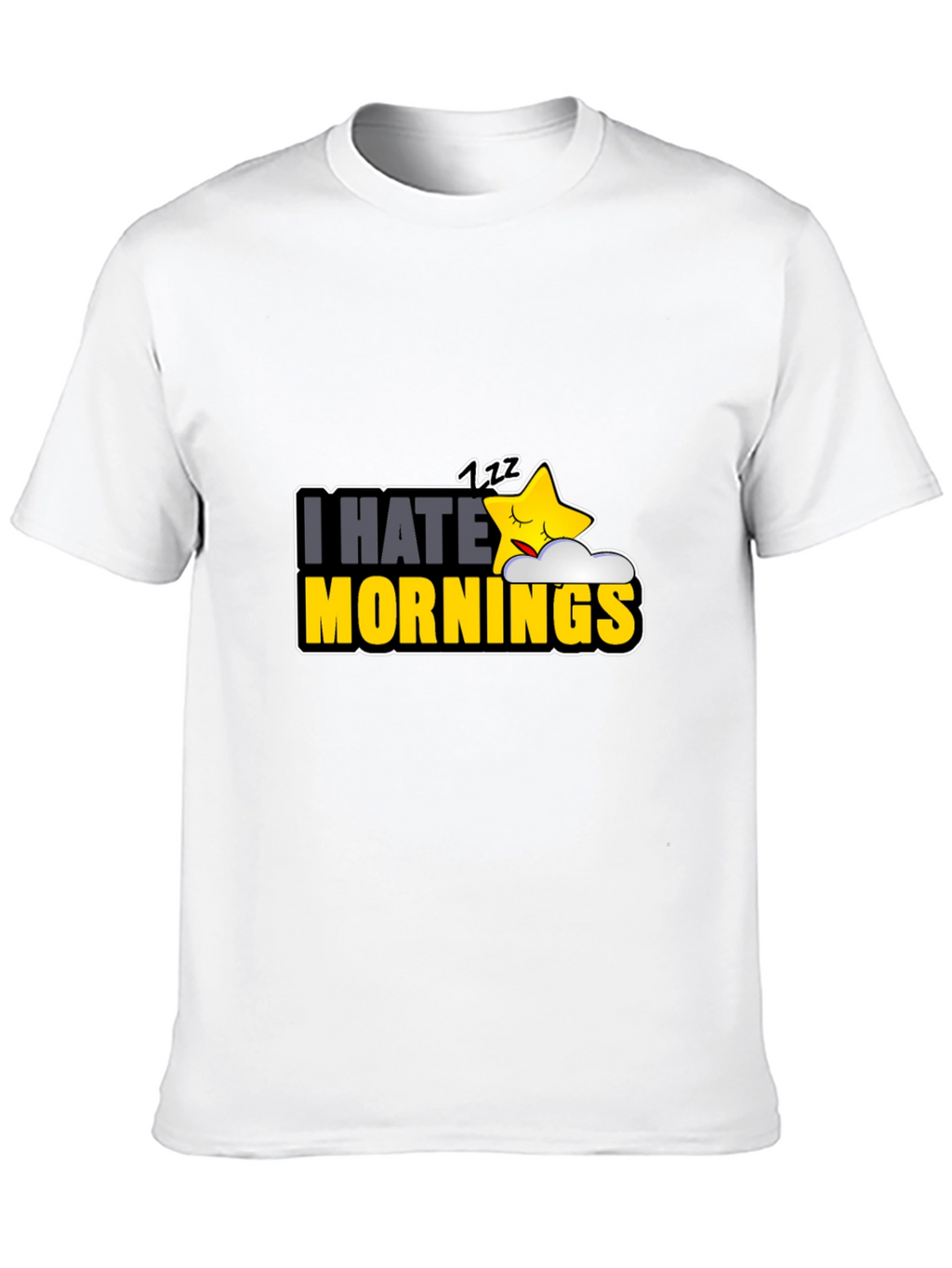 I Hate Mornings Black Graphic Tee