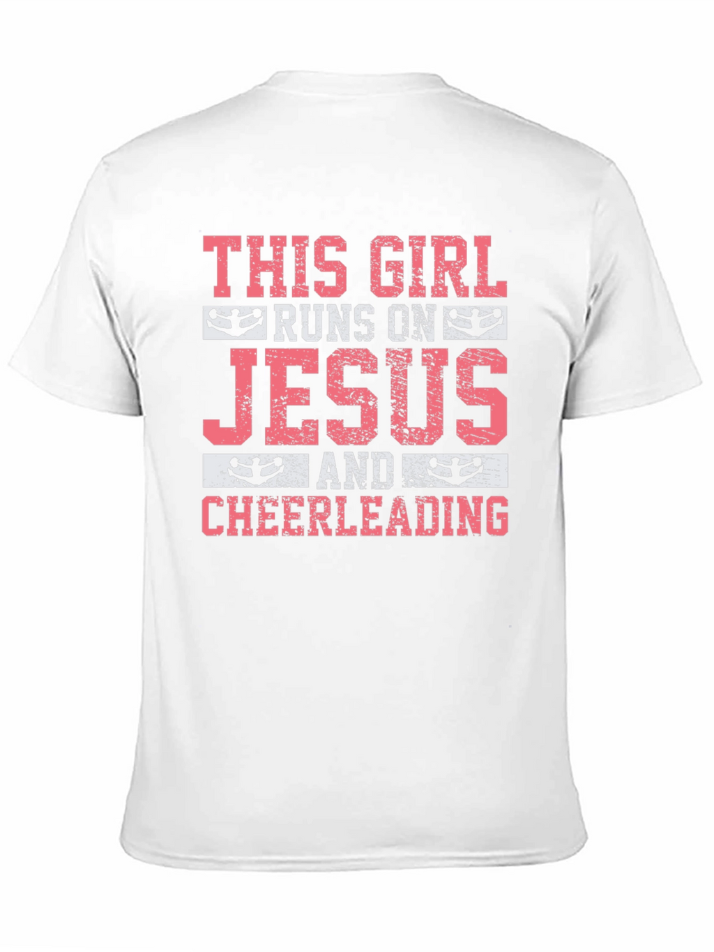 This Girl Runs on Jesus & Cheerleading T-Shirt