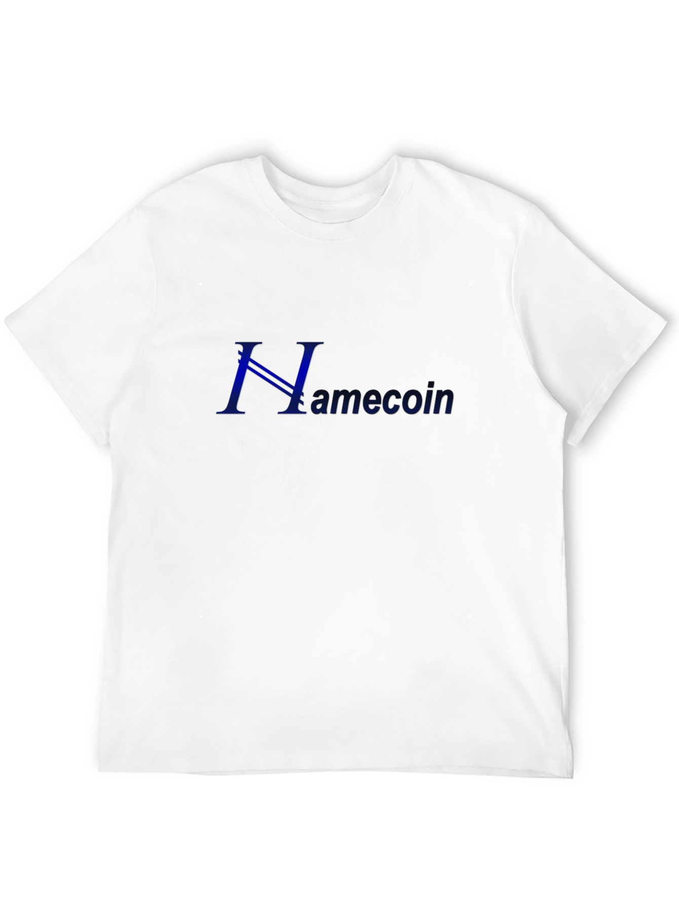 Namecoin Blue Lettering Black T-Shirt