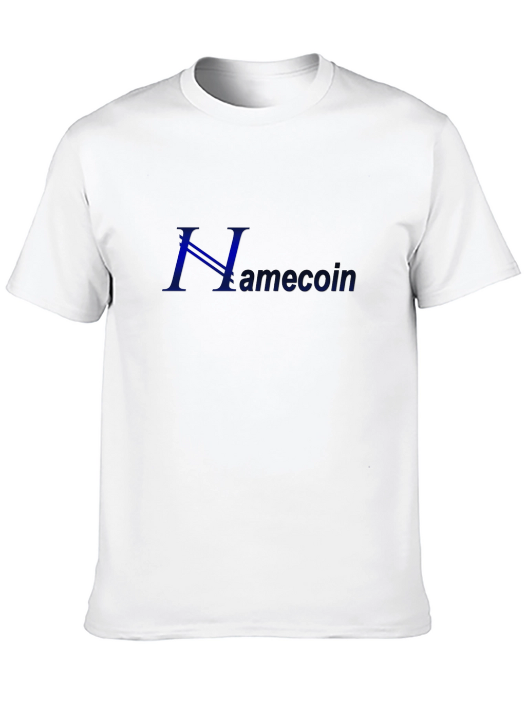 Namecoin Blue Lettering Black T-Shirt