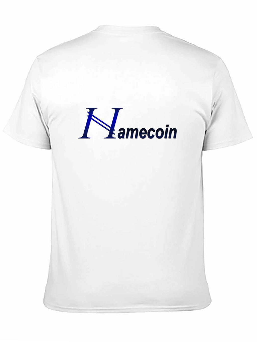 Namecoin Blue Lettering Black T-Shirt