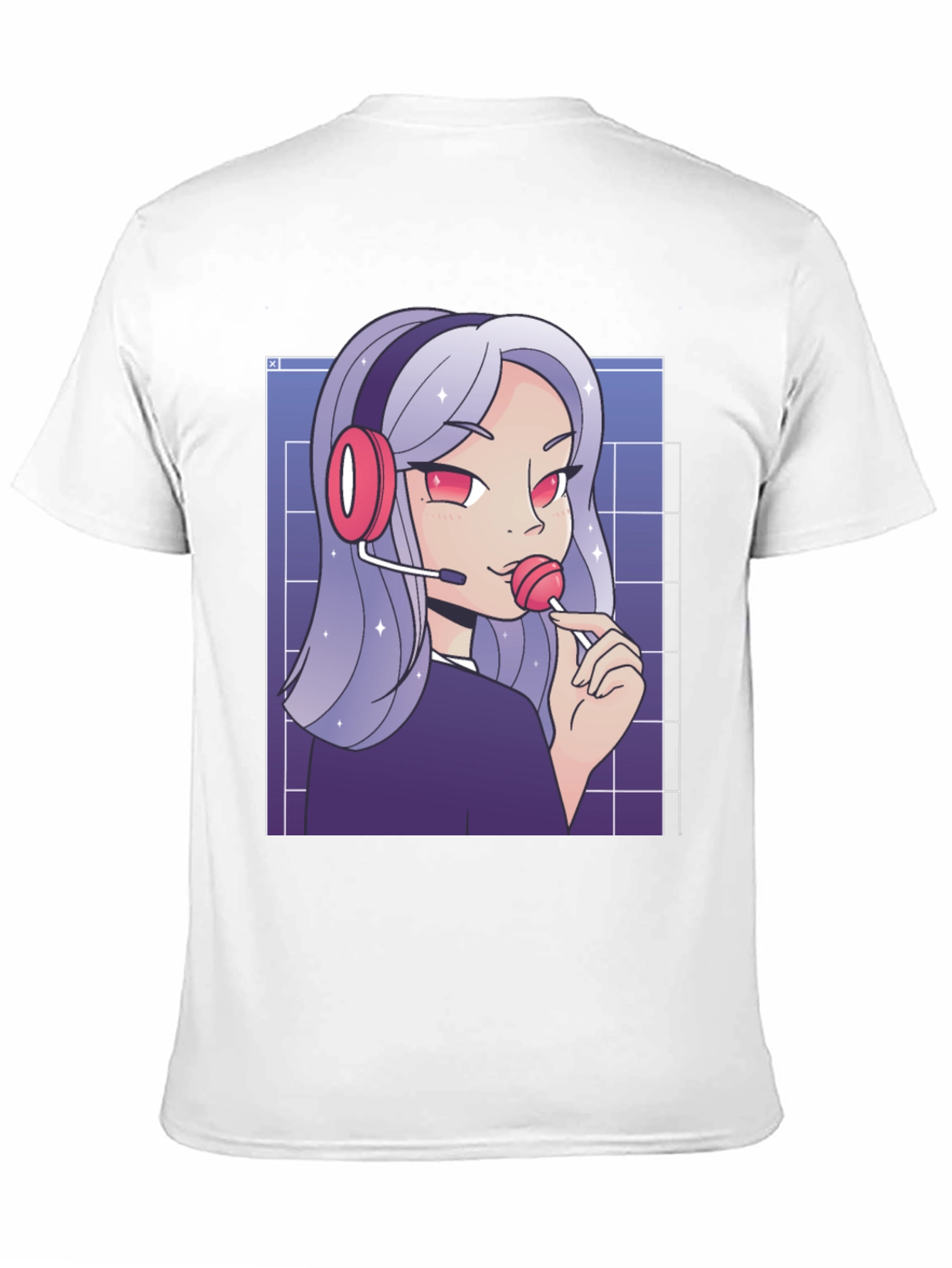 Anime Gamer Girl T-Shirt - Black Graphic Tee