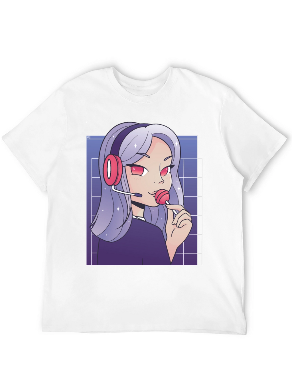 Anime Gamer Girl T-Shirt - Black Graphic Tee