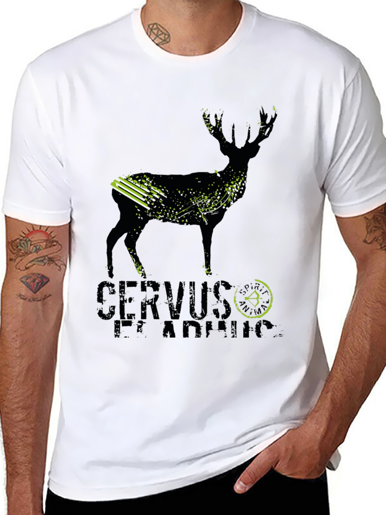 Deer Hunting T-Shirt - Cervus Elaphus Archery Design
