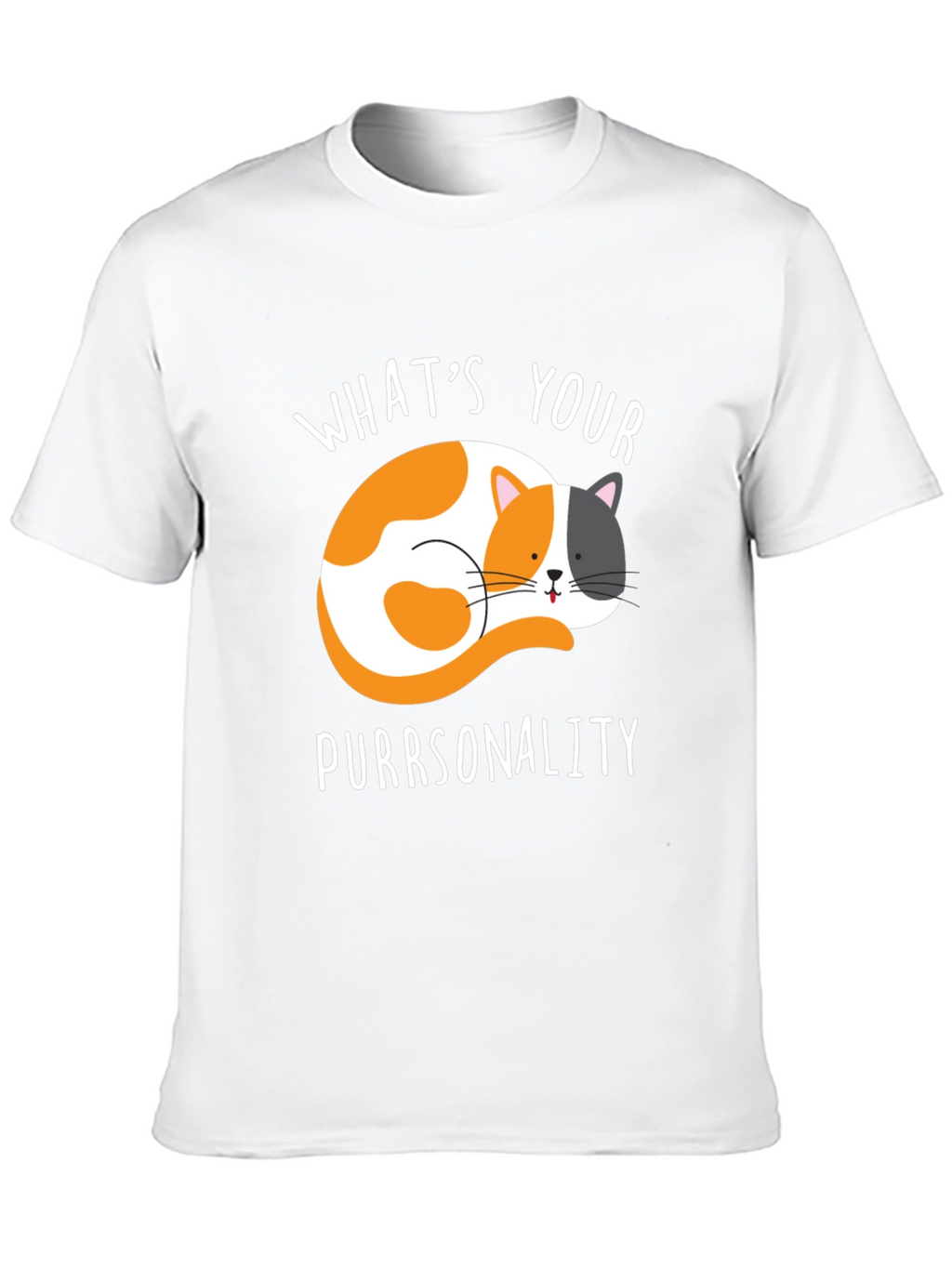 Purrsonality Cat Graphic Tee - Black Cotton T-Shirt