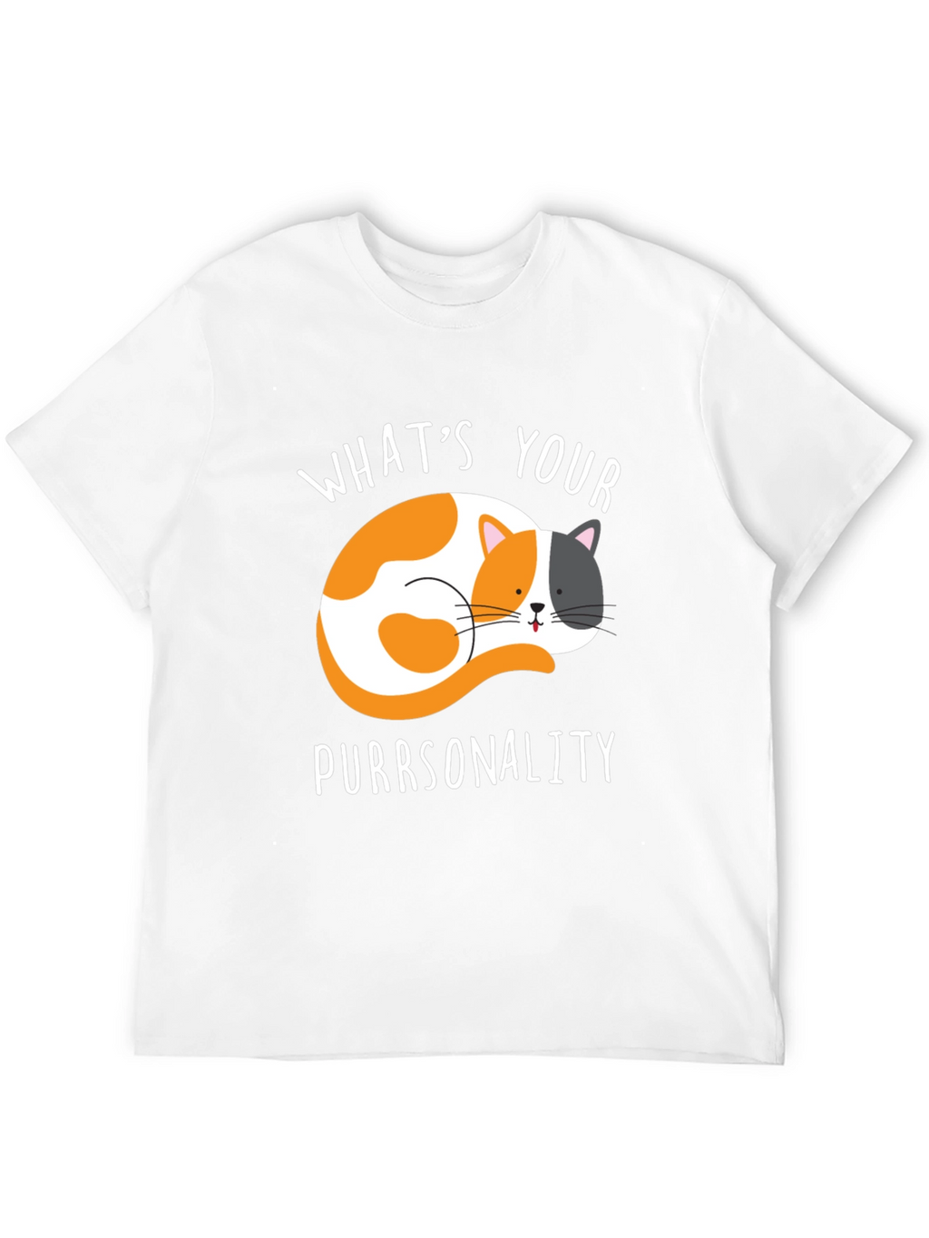 Purrsonality Cat Graphic Tee - Black Cotton T-Shirt