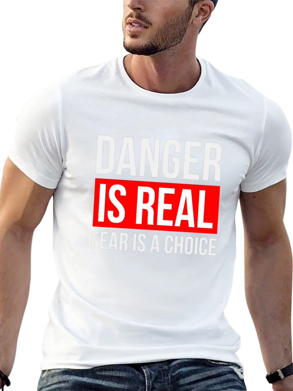 Danger is Real Graphic Tee - Motivational T-Shirt