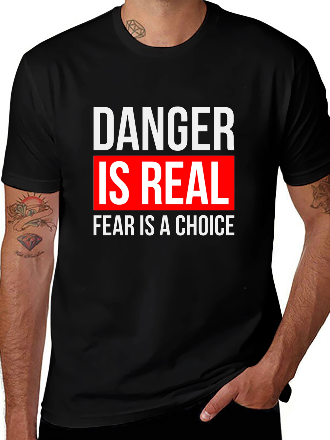 Danger is Real Graphic Tee - Motivational T-Shirt