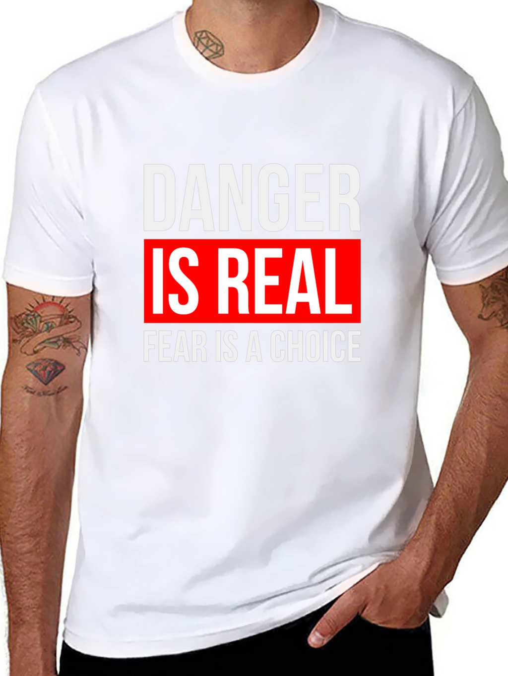 Danger is Real Graphic Tee - Motivational T-Shirt