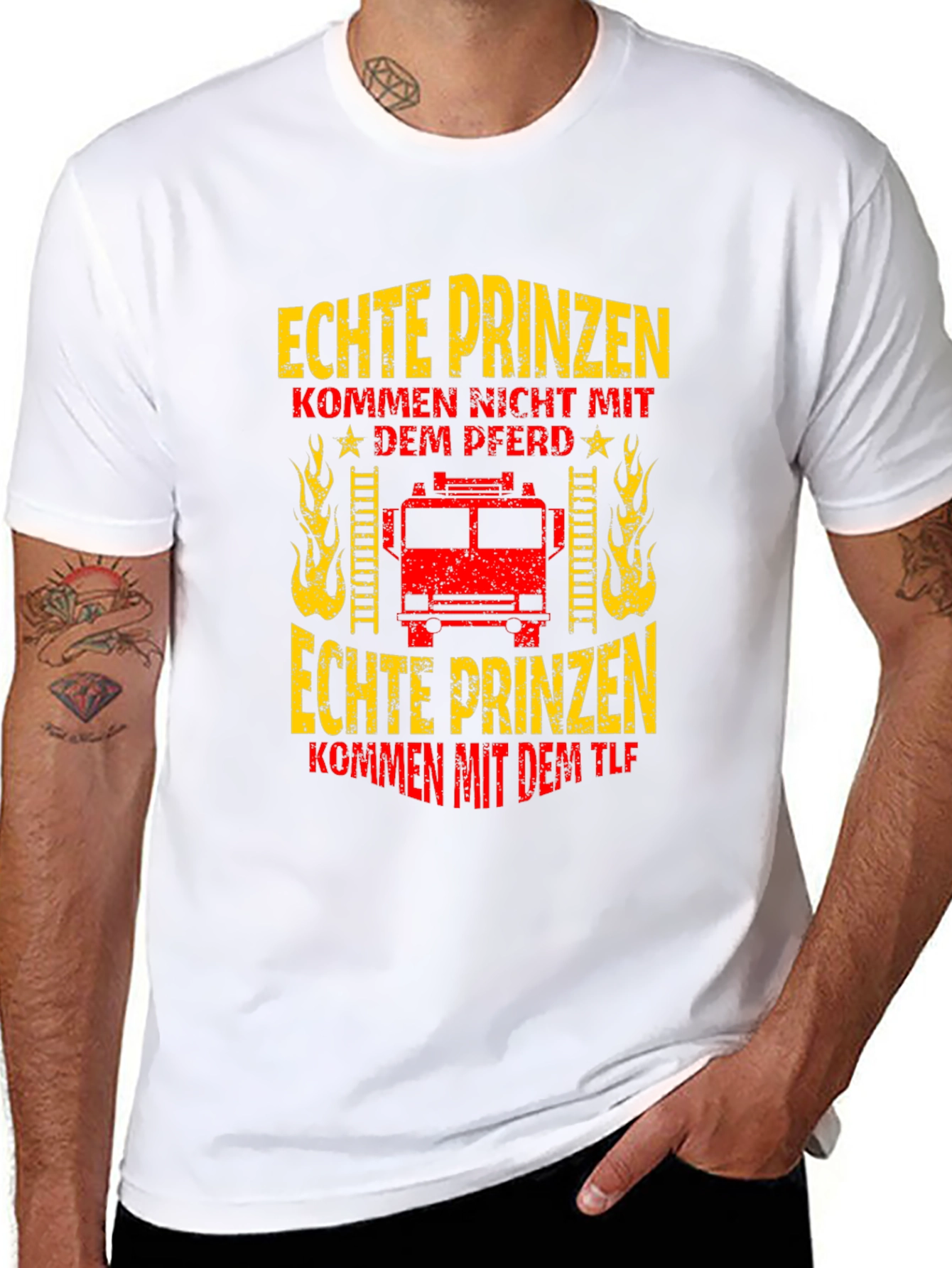 Firefighter T-Shirt - Real Princes Come With the TLF