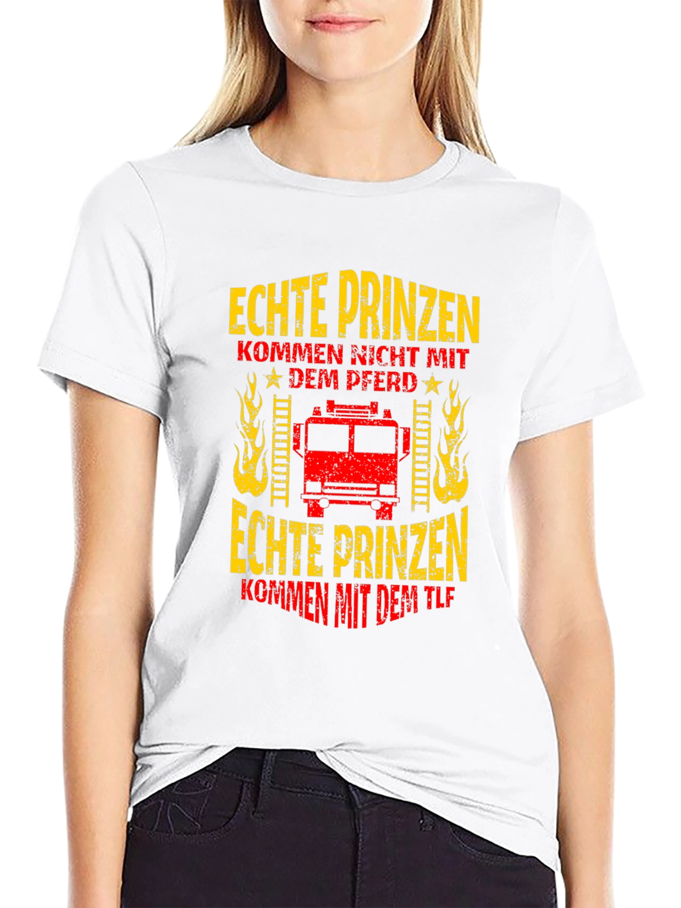 Firefighter T-Shirt - Real Princes Come With the TLF