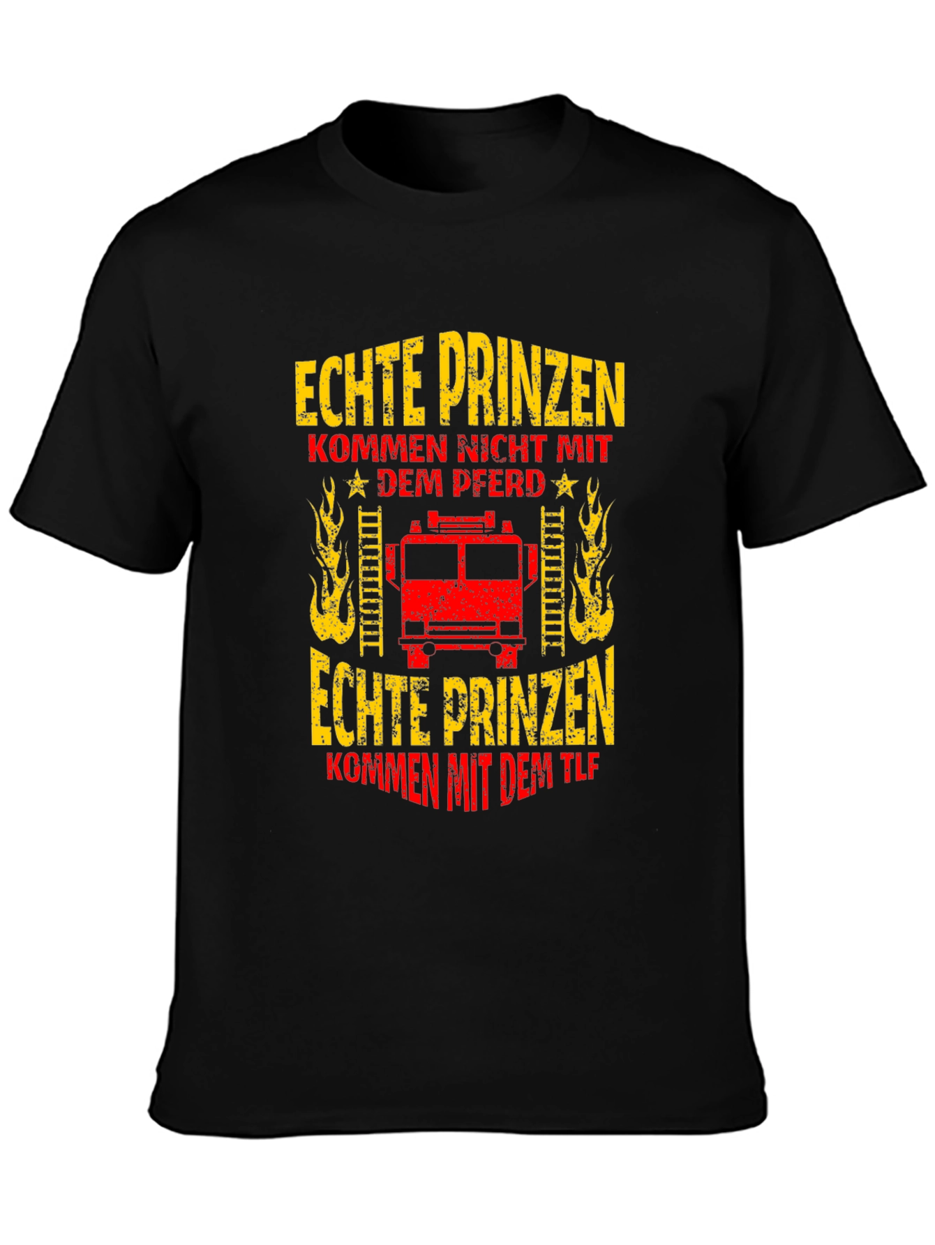 Firefighter T-Shirt - Real Princes Come With the TLF