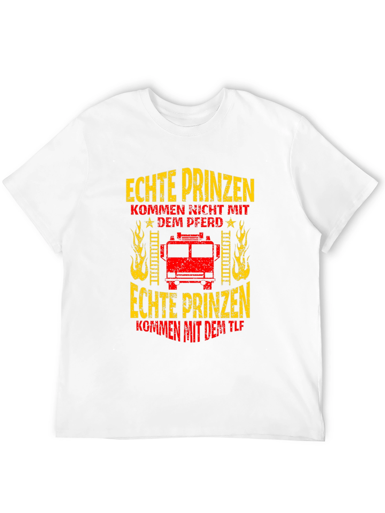Firefighter T-Shirt - Real Princes Come With the TLF