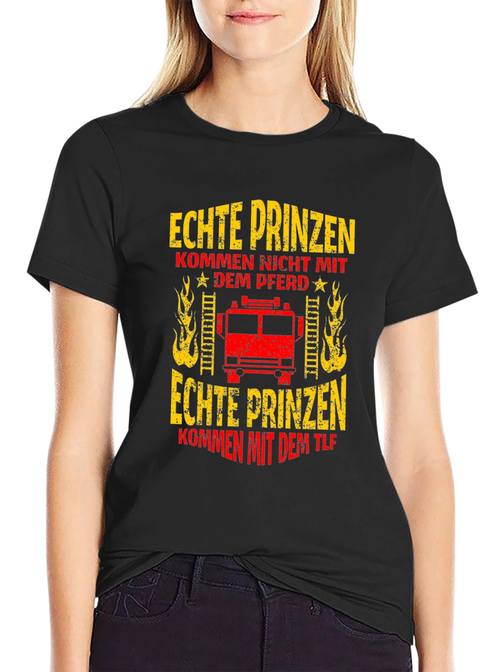 Firefighter T-Shirt - Real Princes Come With the TLF