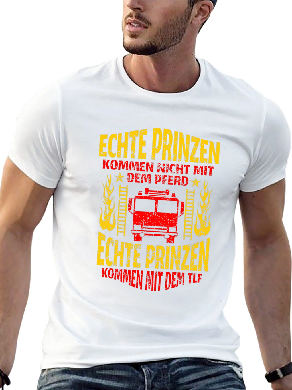 Firefighter T-Shirt - Real Princes Come With the TLF