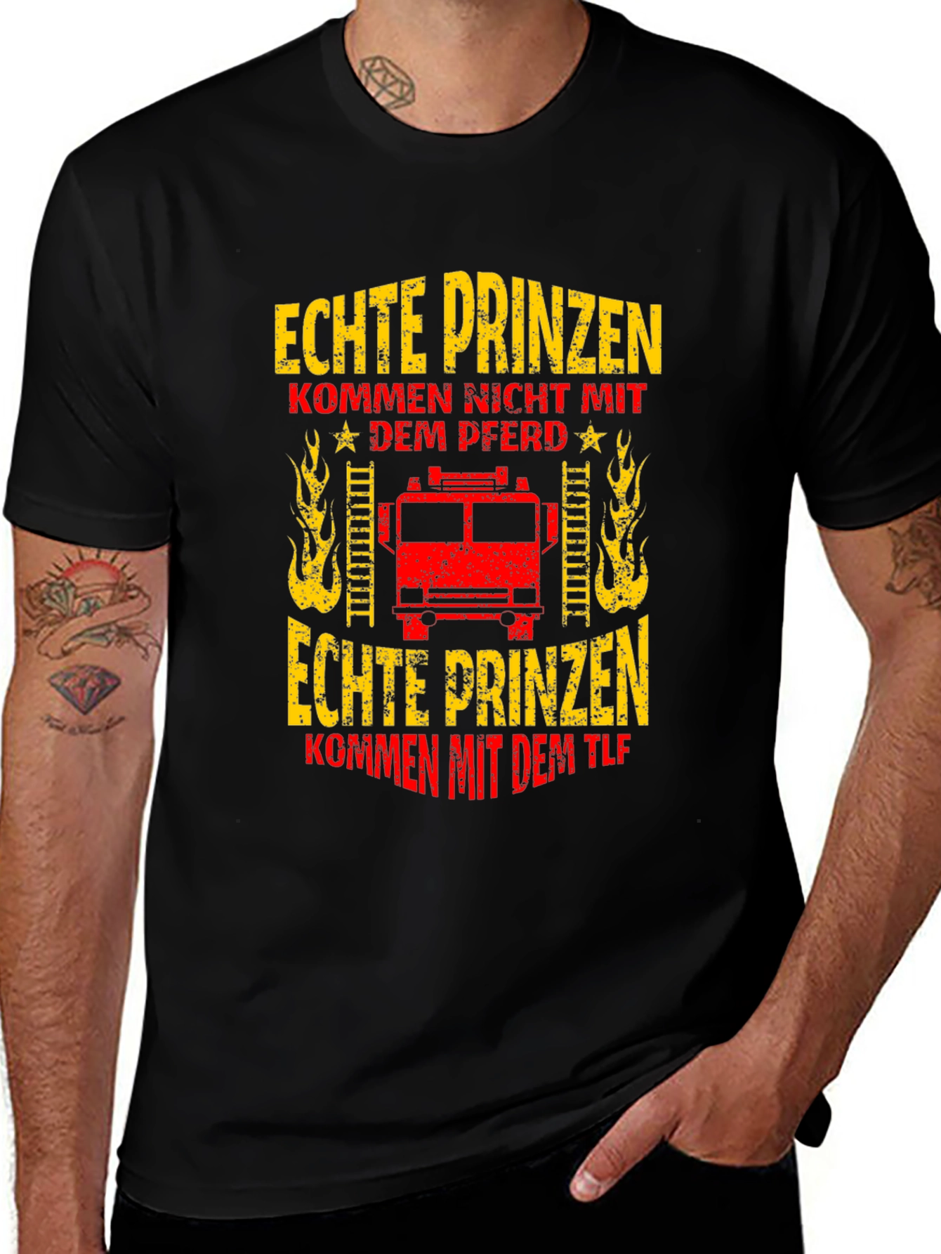 Firefighter T-Shirt - Real Princes Come With the TLF