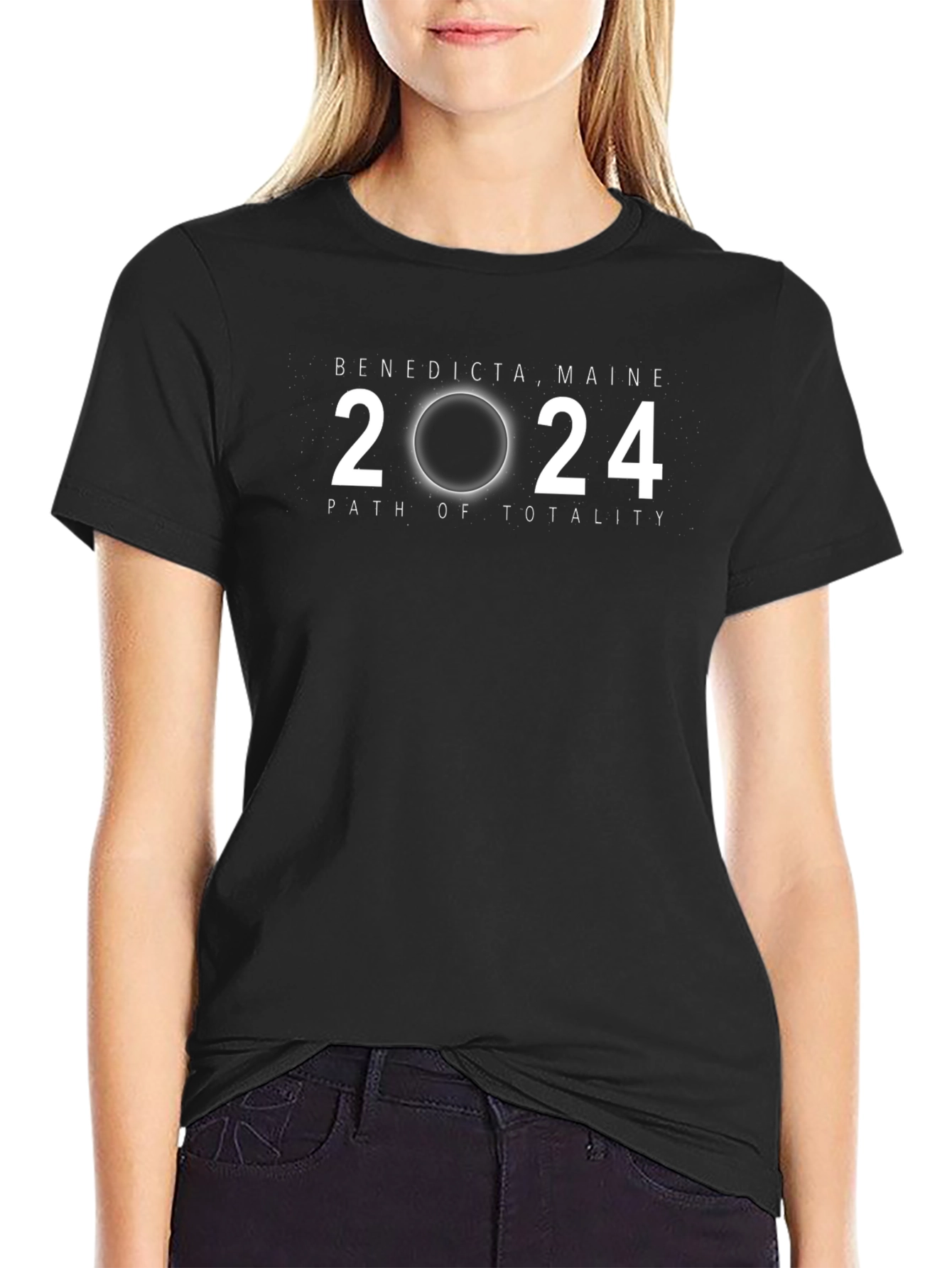 Benedicta Maine 2024 Path of Totality T-Shirt