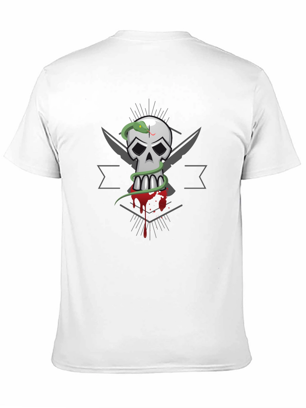 Skull & Snake Graphic Tee - Mens Black T-Shirt