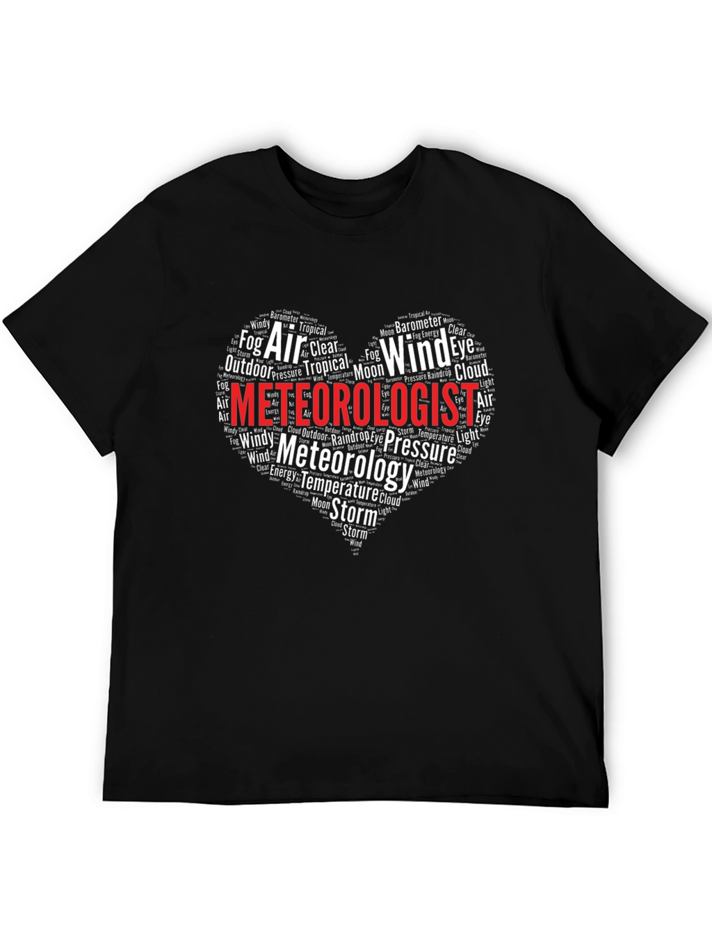Meteorologist Heart Word Cloud T-Shirt