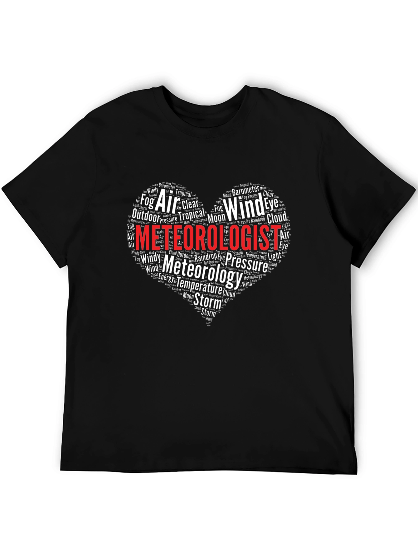 Meteorologist Heart Word Cloud T-Shirt