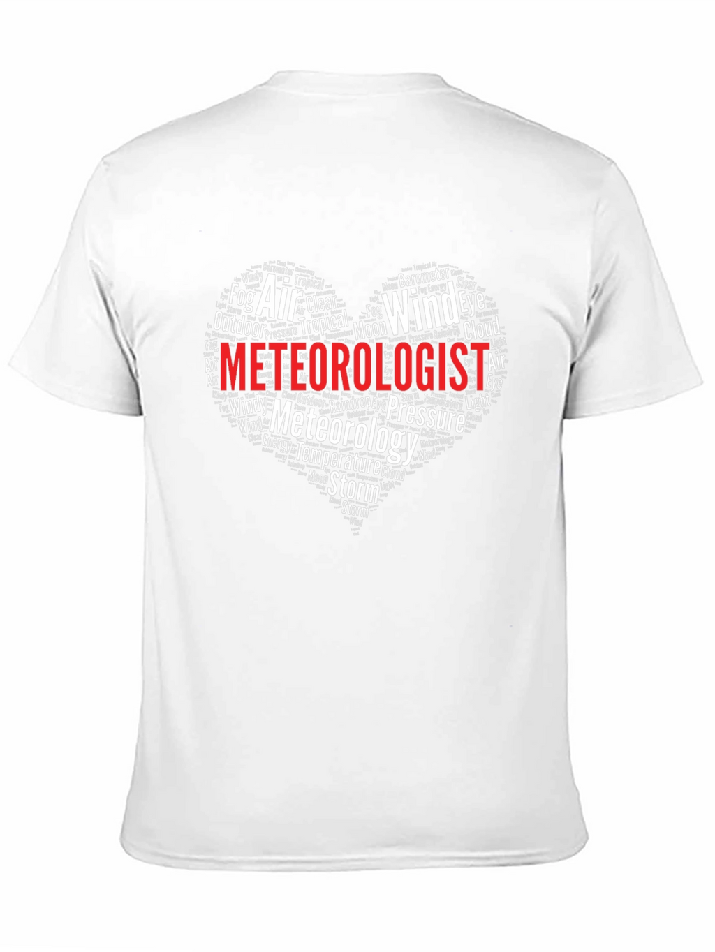 Meteorologist Heart Word Cloud T-Shirt