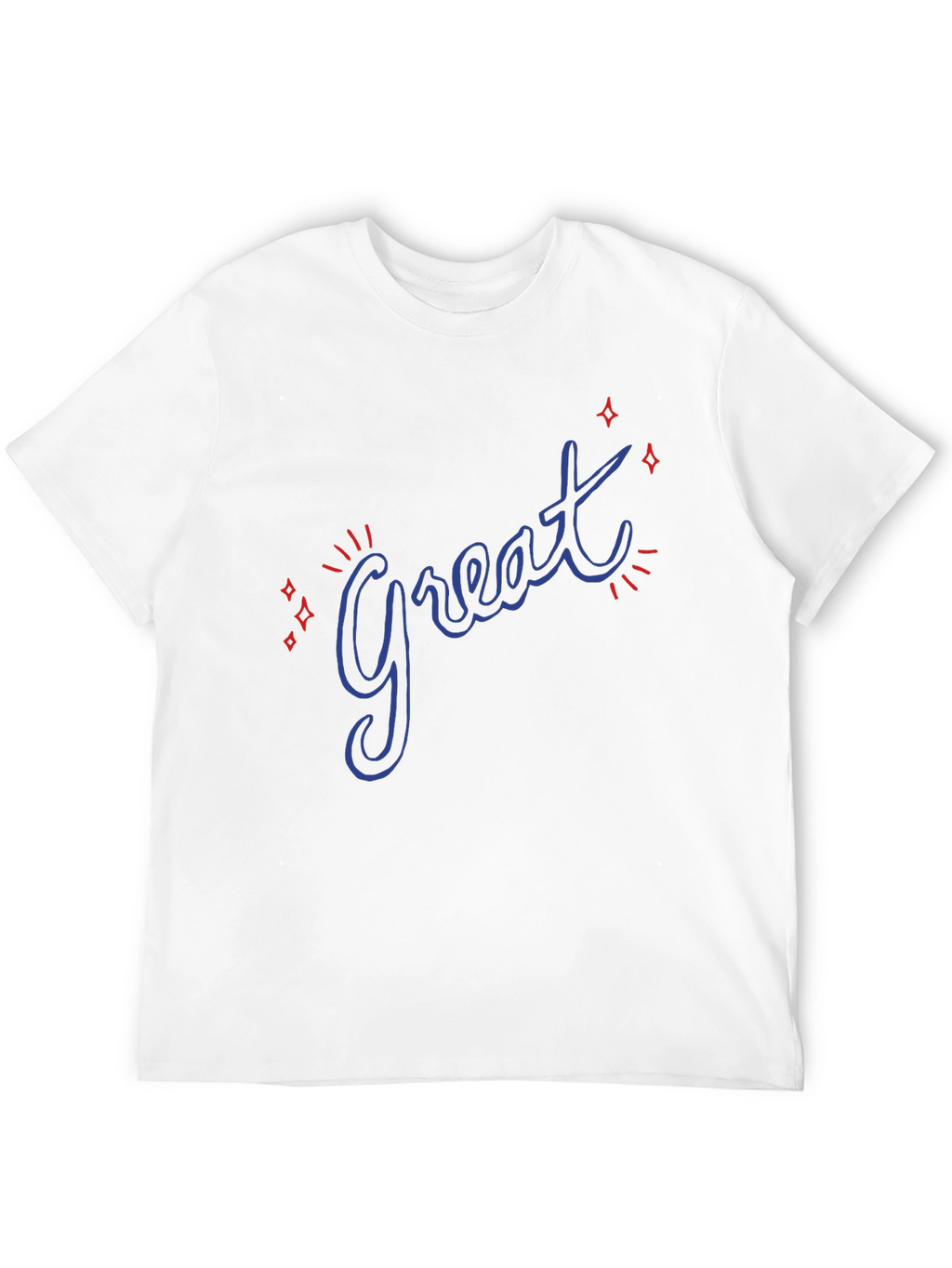 Great Graphic Tee - Trendy Casual Black T-Shirt