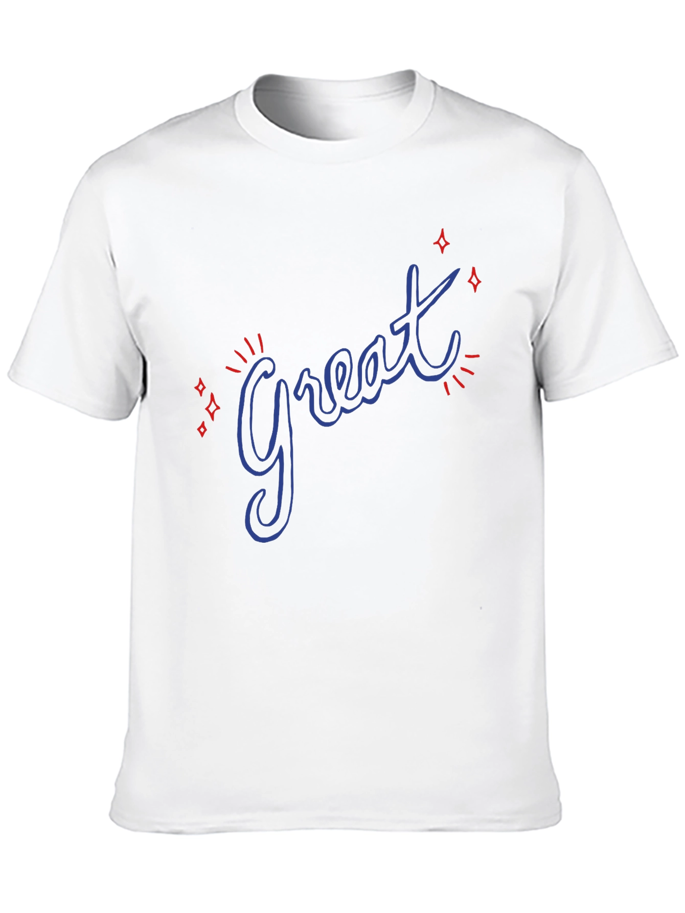 Great Graphic Tee - Trendy Casual Black T-Shirt