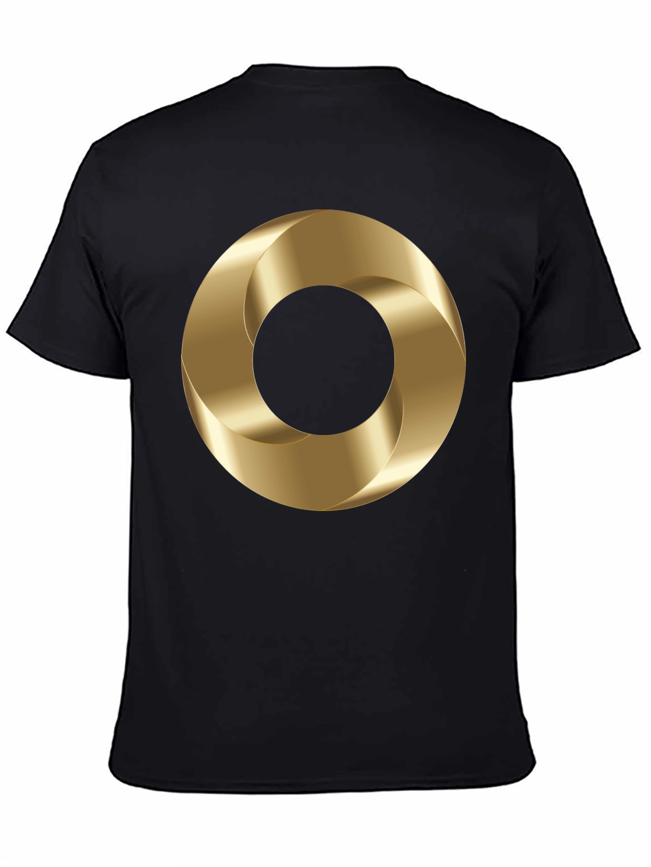 Abstract Gold Torus Graphic Print T-Shirt