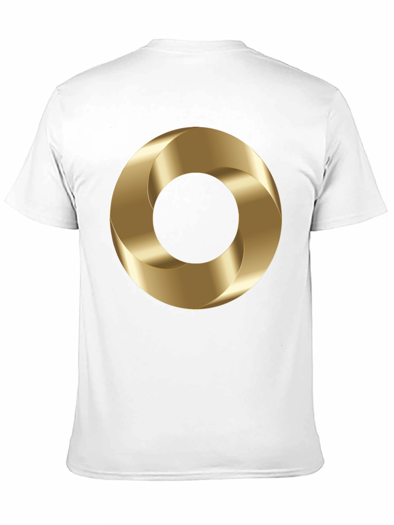 Abstract Gold Torus Graphic Print T-Shirt