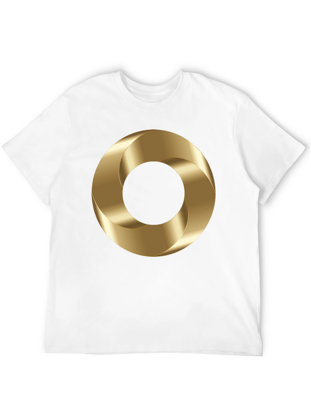 Abstract Gold Torus Graphic Print T-Shirt