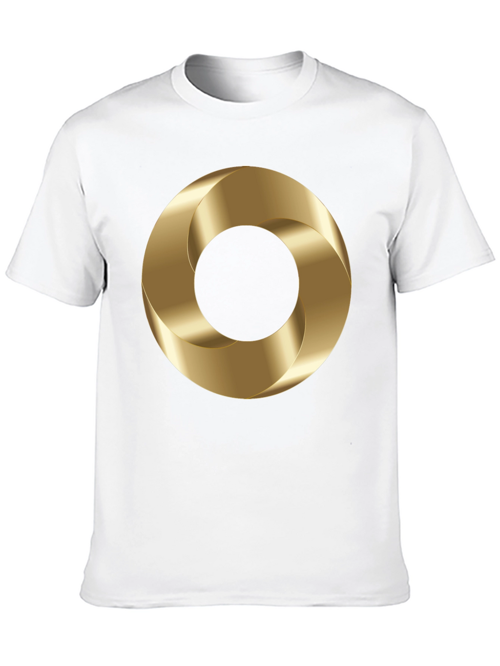 Abstract Gold Torus Graphic Print T-Shirt