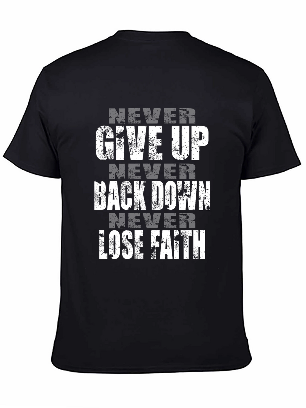 Motivational Never Settle Black Graphic Tee