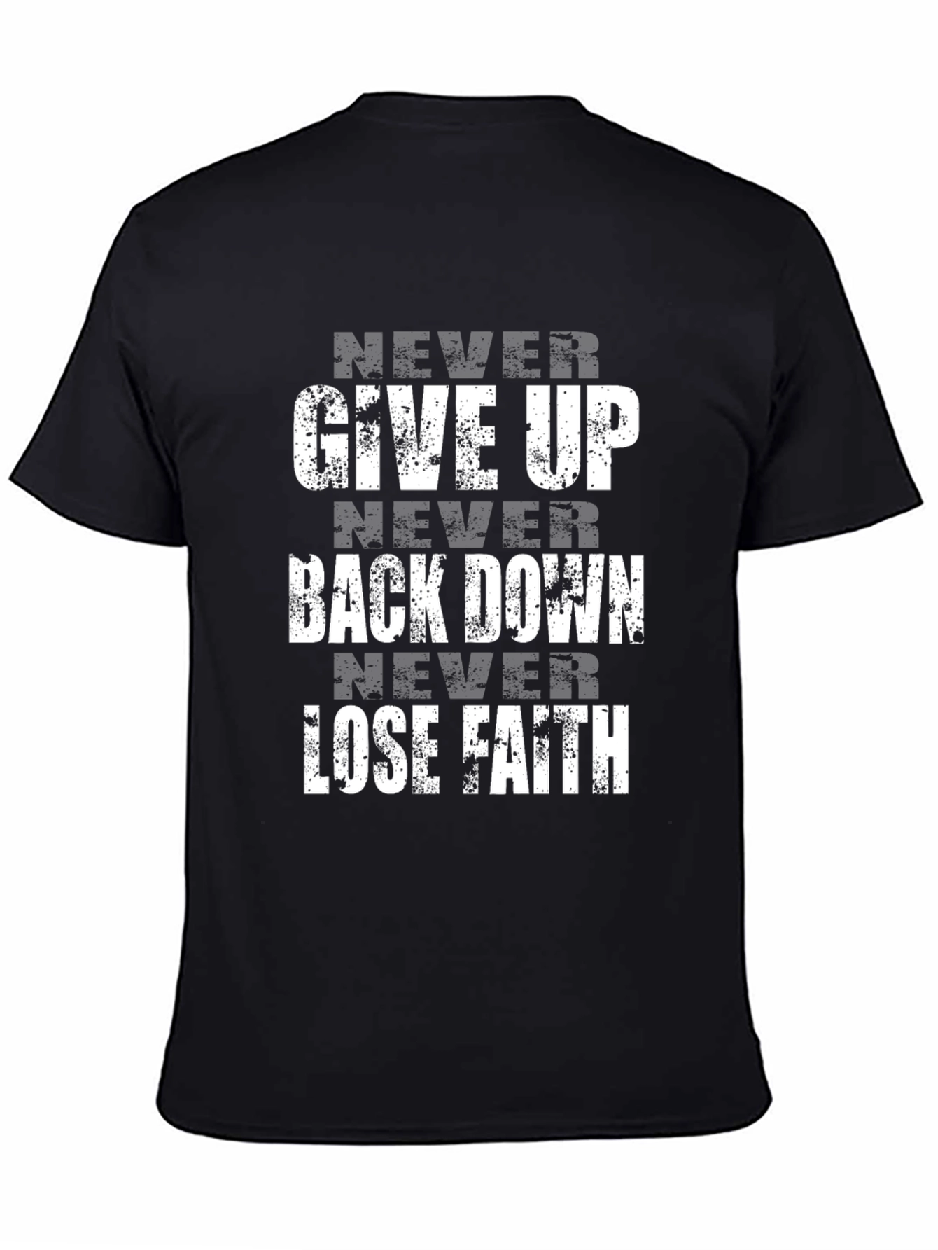 Motivational Never Settle Black Graphic Tee