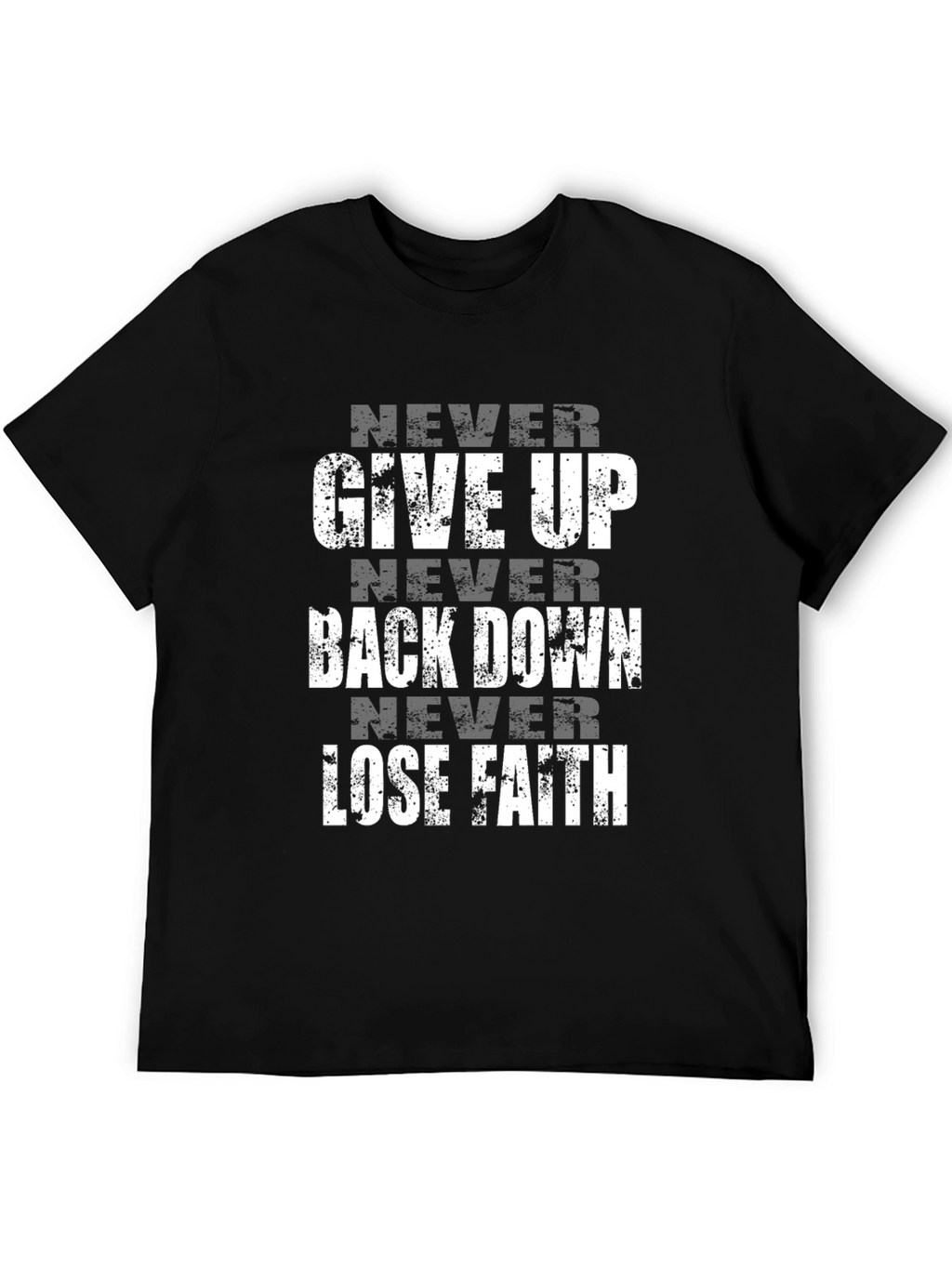Motivational Never Settle Black Graphic Tee