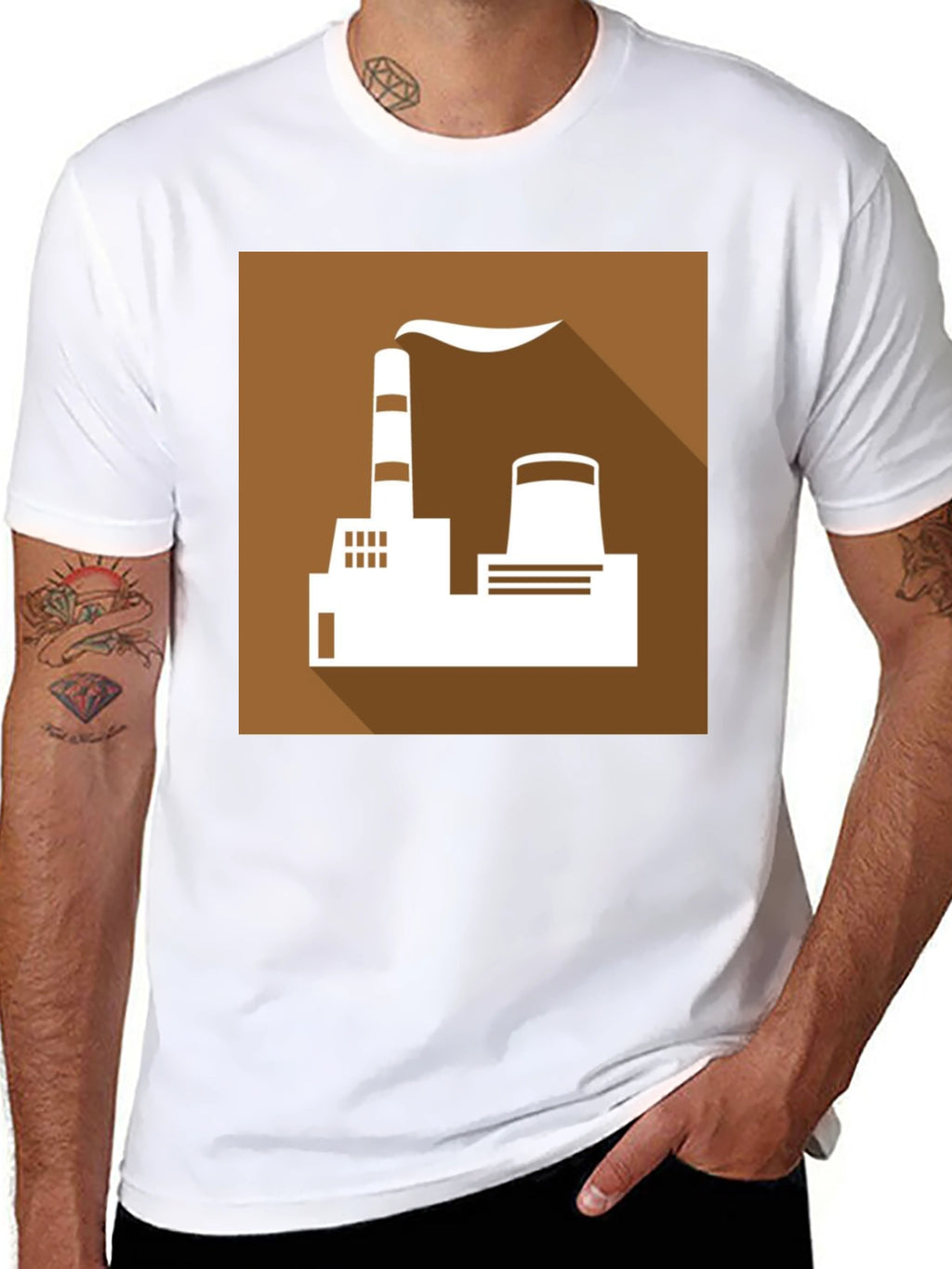 Factory Graphic T-Shirt - Black Cotton Tee