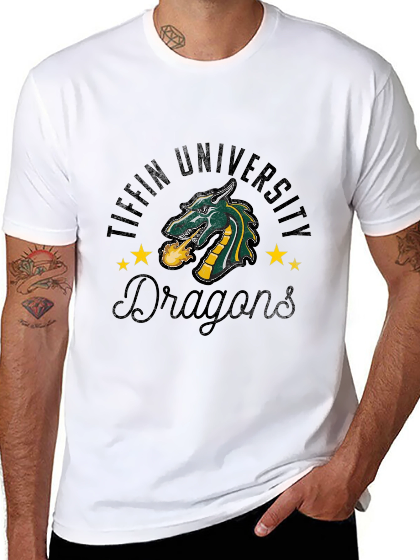 Tiffin University Dragons Black T-Shirt