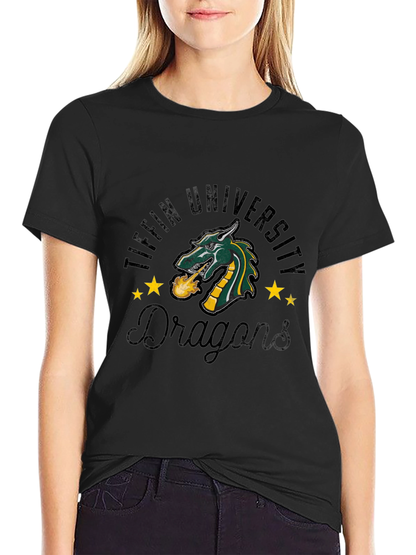 Tiffin University Dragons Black T-Shirt